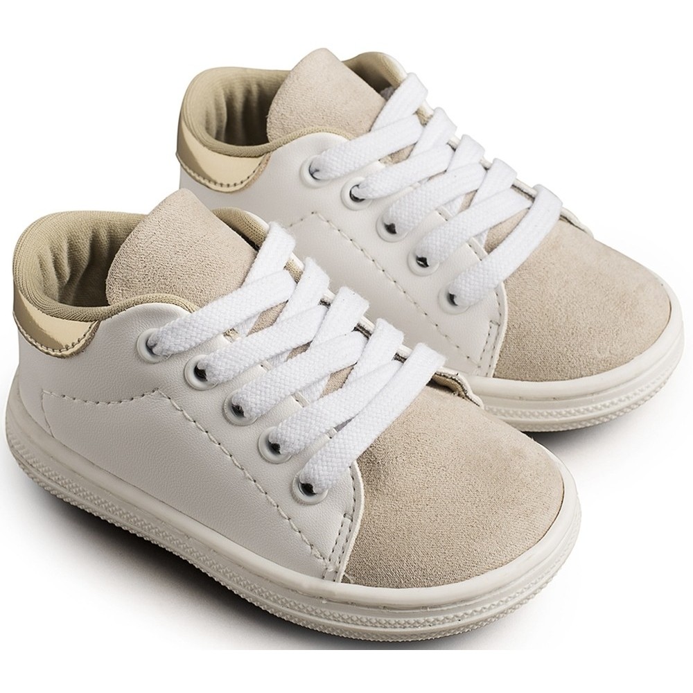 Βαπτιστικά παπούτσια αγόρι BabyWalker Bs 3037 λευκό - μπεζ