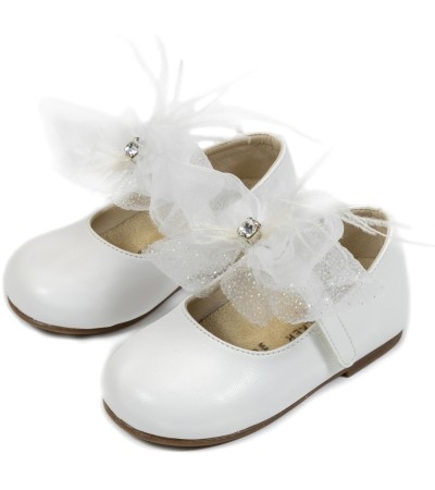Βαπτιστικά παπούτσια κορίτσι BabyWalker Bs 3562 λευκό