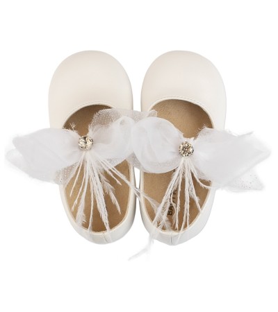 Βαπτιστικά παπούτσια κορίτσι BabyWalker Bs 3562 λευκό