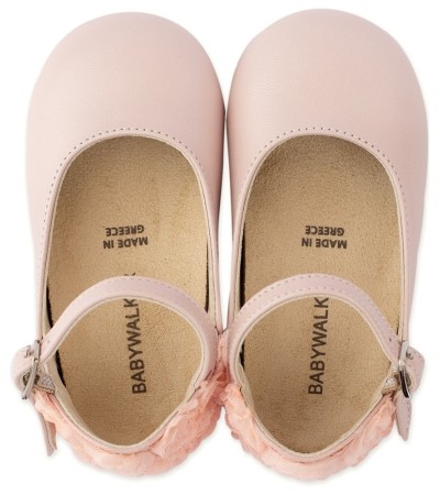 Βαπτιστικά παπούτσια κορίτσι BabyWalker Bw 4503 ροζ