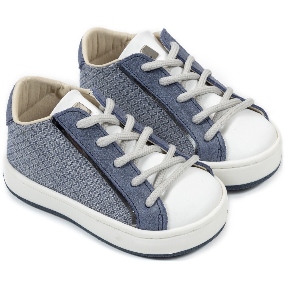 Βαπτιστικά παπούτσια αγόρι BabyWalker Exc 5199 μπλε ρουά - λευκό