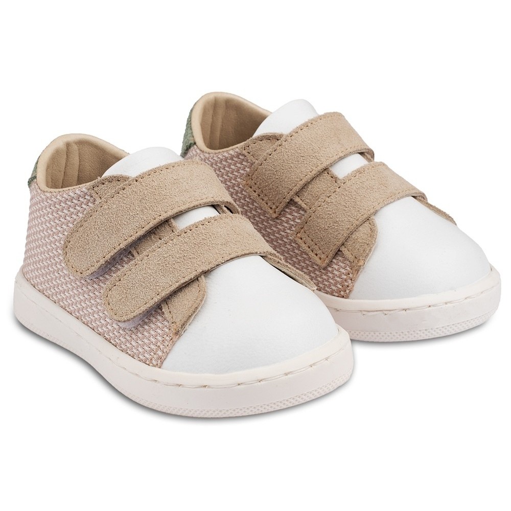 Βαπτιστικά παπούτσια αγόρι BabyWalker Pri 2104 μπεζ - λευκό