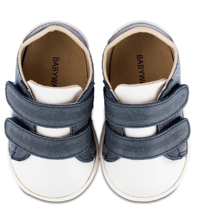 Βαπτιστικά παπούτσια αγόρι BabyWalker Pri 2104 μπλε - λευκό