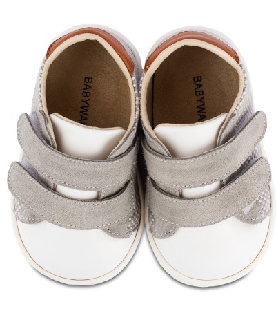 Βαπτιστικά παπούτσια αγόρι BabyWalker Pri 2104 γκρι - λευκό