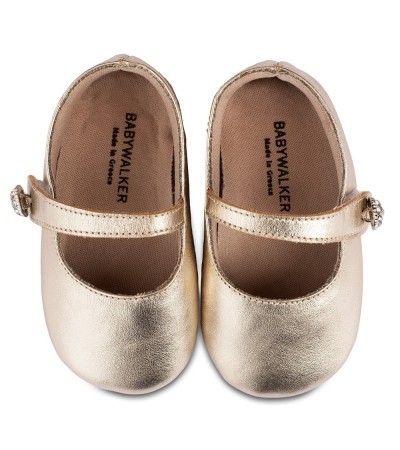 Βαπτιστικά παπούτσια κορίτσι BabyWalker Mi 1619 χρυσό