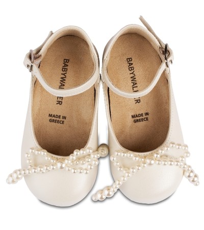 Βαπτιστικά παπούτσια κορίτσι BabyWalker Bs 3570 εκρού σε ΠΡΟΣΦΟΡΑ