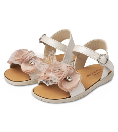 Βαπτιστικά παπούτσια κορίτσι BabyWalker Bs 3572 εκρού - ροζ σε ΠΡΟΣΦΟΡΑ