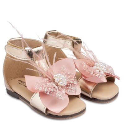 Βαπτιστικά παπούτσια κορίτσι BabyWalker Bw 4798 χρυσό - ροζ σε ΠΡΟΣΦΟΡΑ