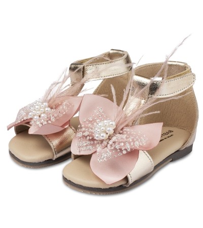 Βαπτιστικά παπούτσια κορίτσι BabyWalker Bw 4798 χρυσό - ροζ σε ΠΡΟΣΦΟΡΑ