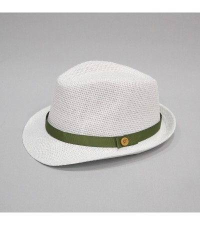 Βαπτιστικό καπέλο αγόρι λευκό - λαδοπράσινο onirata 14-01-06
