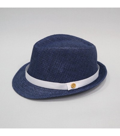 Βαπτιστικό καπέλο αγόρι μπλε σκούρο - λευκό onirata 14-03-01
