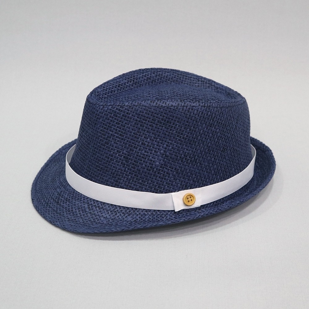 Βαπτιστικό καπέλο αγόρι μπλε σκούρο - λευκό onirata 14-03-01