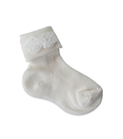 Κάλτσες βάπτισης για κορίτσι BabyWalker Sock 9002 εκρού