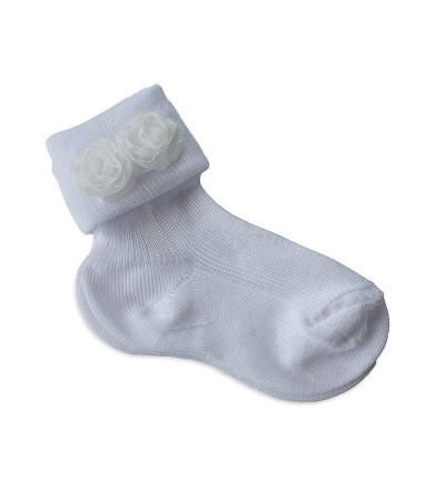 Κάλτσες βάπτισης για κορίτσι BabyWalker Sock 9002 λευκό