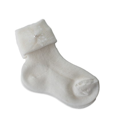 Κάλτσες βάπτισης για κορίτσι BabyWalker Sock 9003 εκρού