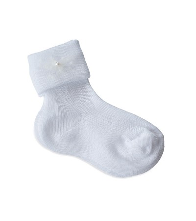Κάλτσες βάπτισης για κορίτσι BabyWalker Sock 9003 λευκό