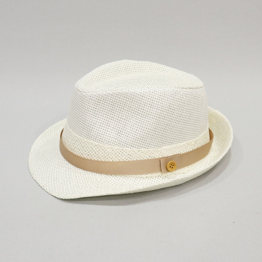 Βαπτιστικό καπέλο αγόρι εκρού - μπεζ άμμου onirata 14-02-03