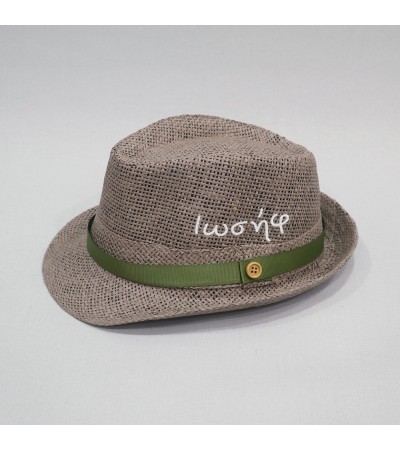 Βαπτιστικό καπέλο αγόρι πούρο - λαδοπράσινο με όνομα onirata 14-04-06Ν