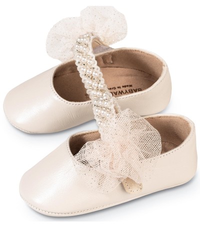 Βαπτιστικά παπούτσια κορίτσι BabyWalker Mi 1642 εκρού
