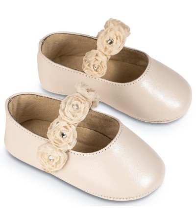 Βαπτιστικά παπούτσια κορίτσι BabyWalker Mi 1638 εκρού