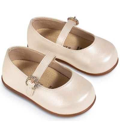 Βαπτιστικά παπούτσια κορίτσι BabyWalker Pri 2624 εκρού