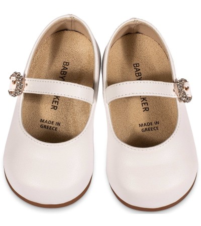 Βαπτιστικά παπούτσια κορίτσι BabyWalker Pri 2624 λευκό
