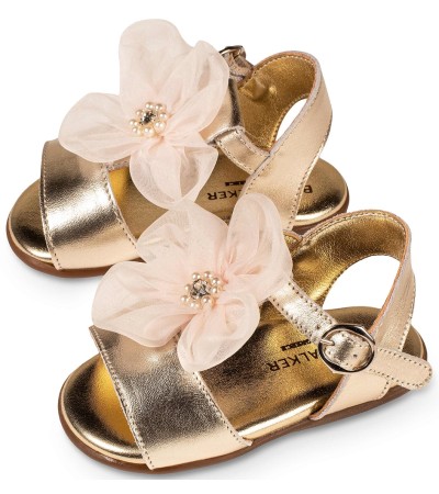 Βαπτιστικά παπούτσια κορίτσι BabyWalker Pri 2626 χρυσό - ροζ
