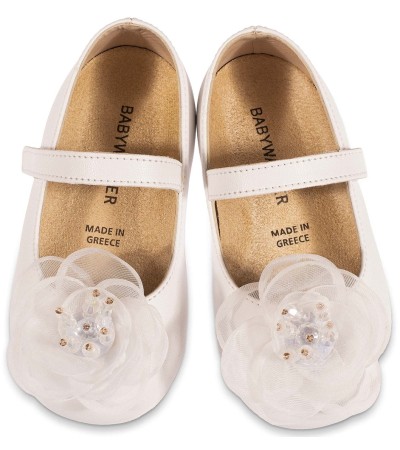 Βαπτιστικά παπούτσια κορίτσι BabyWalker Bs 3581 λευκό