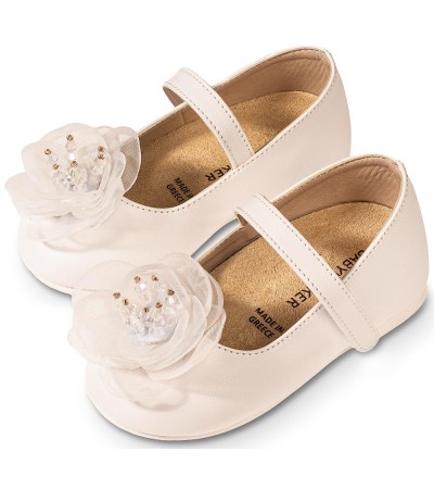 Βαπτιστικά παπούτσια κορίτσι BabyWalker Bs 3581 λευκό