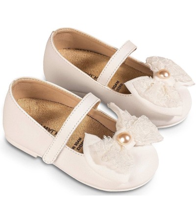 Βαπτιστικά παπούτσια κορίτσι BabyWalker Bs 3583 λευκό