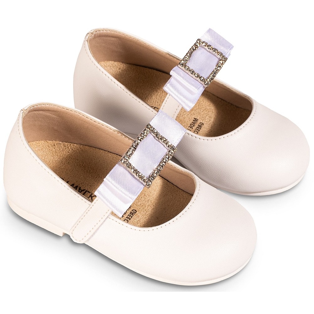 Βαπτιστικά παπούτσια κορίτσι BabyWalker Bs 3584 λευκό