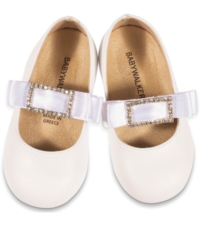 Βαπτιστικά παπούτσια κορίτσι BabyWalker Bs 3584 λευκό