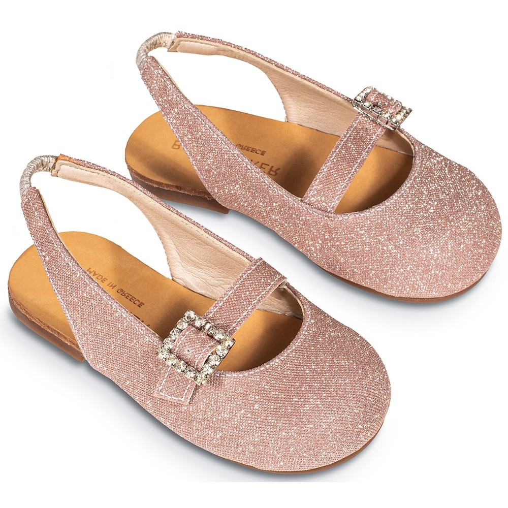 Βαπτιστικά παπούτσια κορίτσι BabyWalker Bw 4819 ροζ αντικέ
