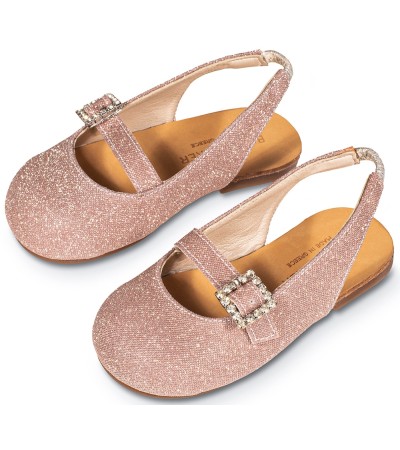 Βαπτιστικά παπούτσια κορίτσι BabyWalker Bw 4819 ροζ αντικέ