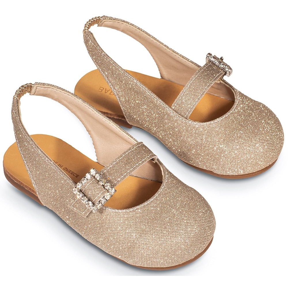 Βαπτιστικά παπούτσια κορίτσι BabyWalker Bw 4819 πλατίνα