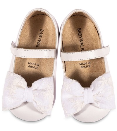 Βαπτιστικά παπούτσια κορίτσι BabyWalker Bw 4825 λευκό