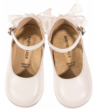 Βαπτιστικά παπούτσια κορίτσι BabyWalker Bw 4831 λευκό