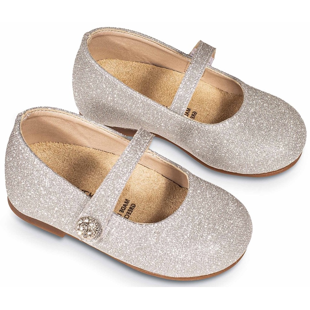Βαπτιστικά παπούτσια κορίτσι BabyWalker Bw 4836 ασημί