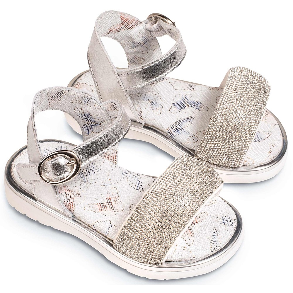 Βαπτιστικά παπούτσια κορίτσι BabyWalker Exc 5842 λευκό - ασημί