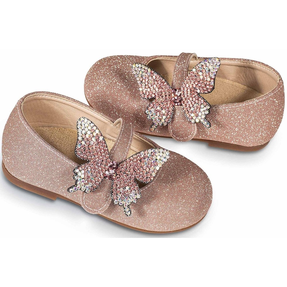 Βαπτιστικά παπούτσια κορίτσι BabyWalker Exc 5843 ροζ αντικέ