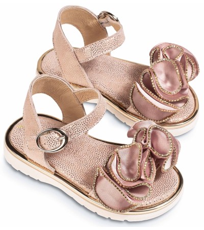 Βαπτιστικά παπούτσια κορίτσι BabyWalker Exc 5848 ροζ αντικέ