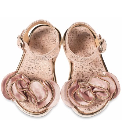 Βαπτιστικά παπούτσια κορίτσι BabyWalker Exc 5848 ροζ αντικέ