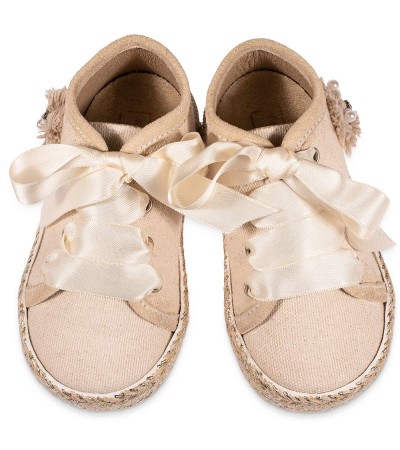 Βαπτιστικά παπούτσια κορίτσι BabyWalker Exc 5851 μπεζ