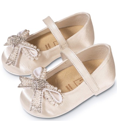 Βαπτιστικά παπούτσια κορίτσι BabyWalker Exc 5853 εκρού