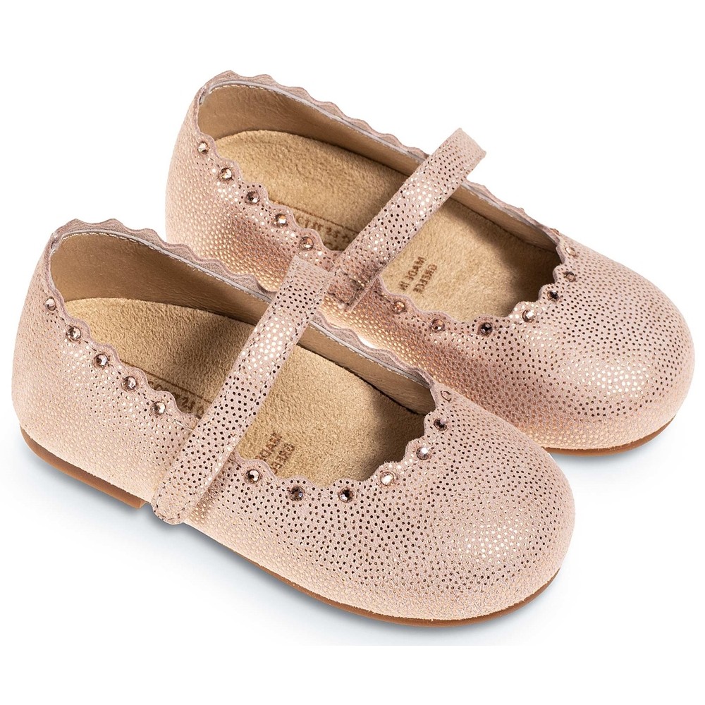 Βαπτιστικά παπούτσια κορίτσι BabyWalker Lu 6108 ροζ αντικέ