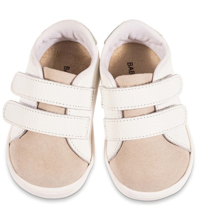 Βαπτιστικά παπούτσια αγόρι BabyWalker Pri 2113 λευκό - μπεζ - μέντα