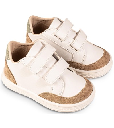 Βαπτιστικά παπούτσια αγόρι BabyWalker Bw 4281 λευκό - μπεζ - μέντα