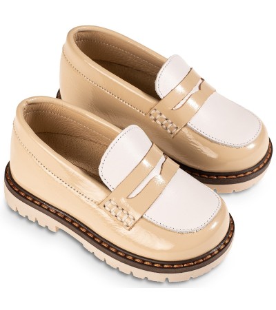 Βαπτιστικά παπούτσια αγόρι BabyWalker Exc 5256 μπεζ - λευκό