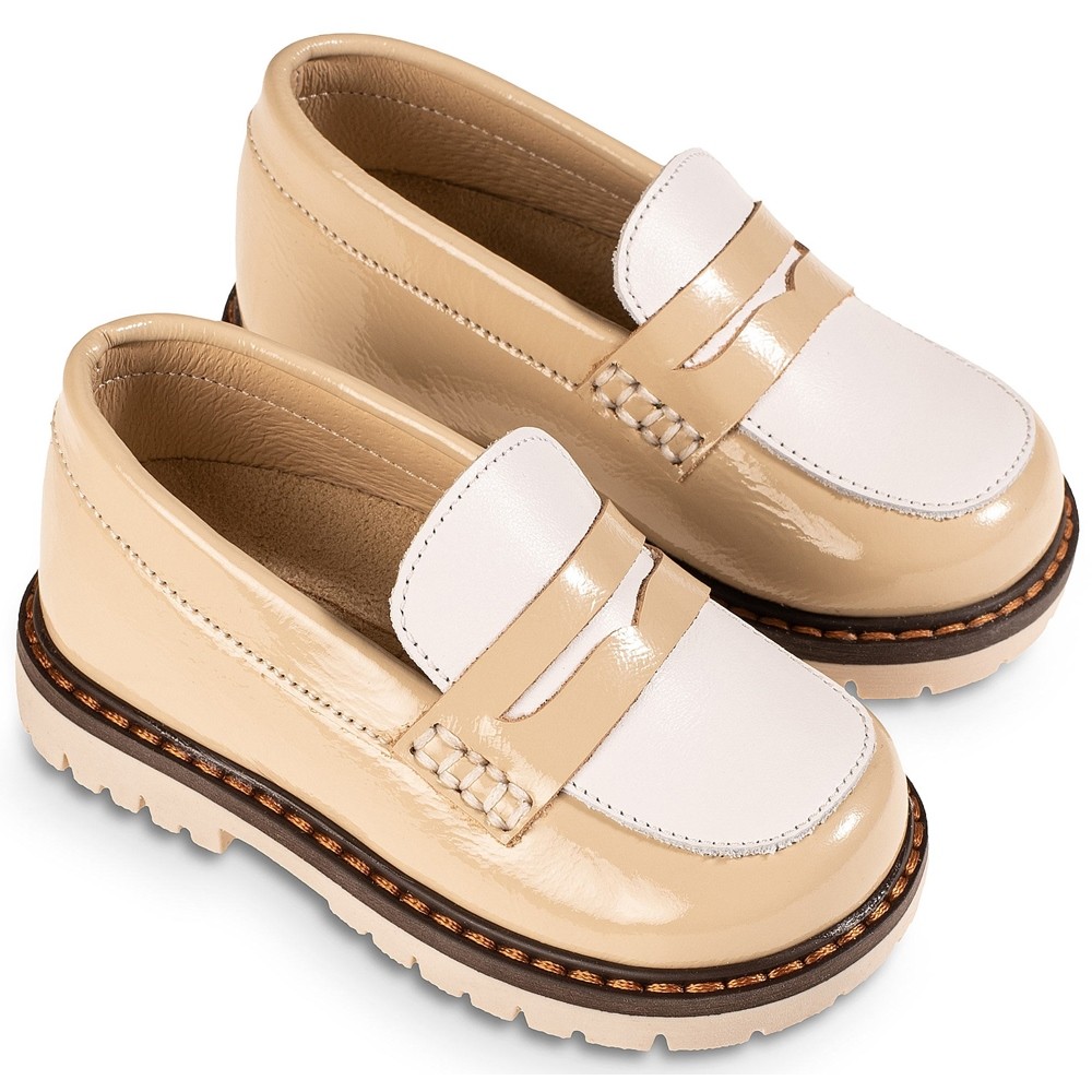 Βαπτιστικά παπούτσια αγόρι BabyWalker Exc 5256 μπεζ - λευκό