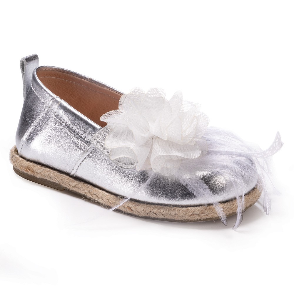 Βαπτιστικά παπούτσια κορίτσι Gorgino 2333-2 ασημί